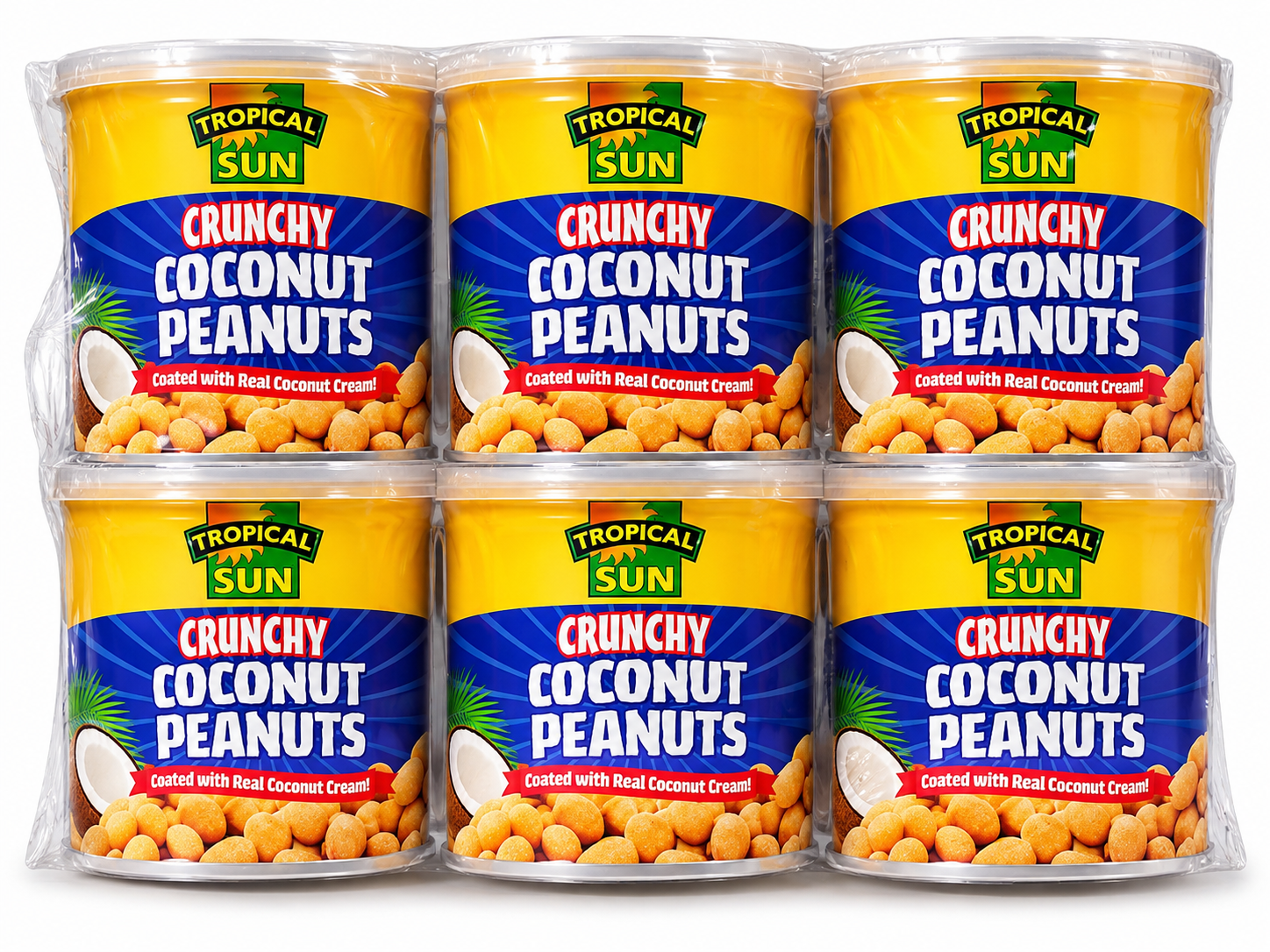 Tropical Sun Crunchy Coconut Peanuts 165g (Case of 12 Tins)